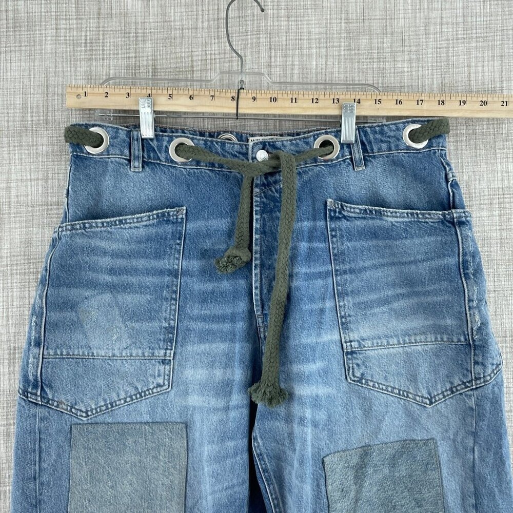 We The Free Blue Patchwork Jeans - Picture 2 of 10